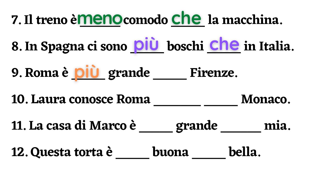 Italian Exam Preparation Exercises | Reading/Writing | Examples | B1/2 ...