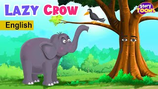 Lazy Crow \u0026 Clever Elephant l English Moral Stories l StoryToons TV - English