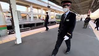 宇都宮線小金井駅で連結作業