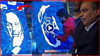 Sand Artist Drew Dhirubhai Ambani Reverse Painting In Reliance Family Day 2024