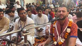 Experience Blissful Gaur Purnima Kirtan 2023: H.G. Saci Suta Das Leading the Soulful Chants