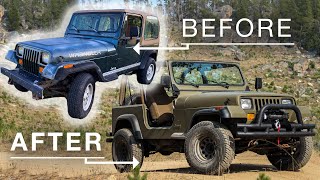 YJ Jeep Wrangler Build - Salvage Auction Jeep Wrangler Renovation