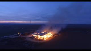 Feu de hangar à Versainville 14700