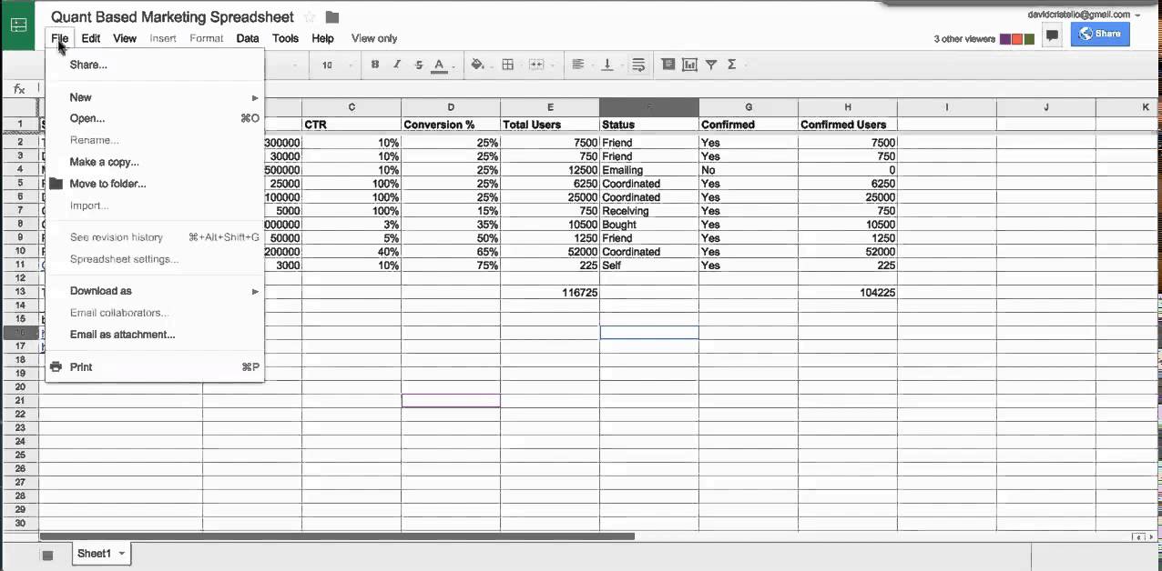 How To Copy A Google Spreadsheet Into Your Drive Account Youtube