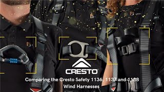 Comparing the Cresto Safety 1136, 1137 and 1138 Wind Harnesses