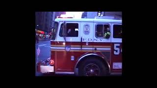 FDNY NEW YORK CITY, USA ENGINE 54, LADDER 4, \u0026 BATTALION 9 RESPONDING WITH SINPPET SOUNDS.