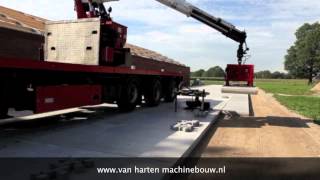 Betonplaten leggen met de vacuum lifter van Van Harten Machinebouw