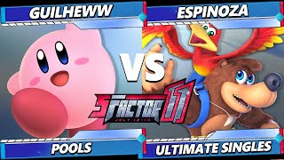 Pre S Factor 11 - Guilheww (Kirby) Vs. Espinoza (Banjo Kazooie) Smash Ultimate - SSBU