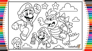 Coloring Mario Characters.Watch These heroes Come to Life With Color!