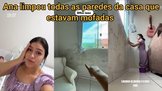 Ana Vitória limpou todas as paredes da casa que estavam mofadas