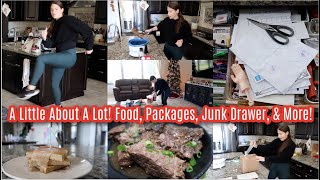 Getting Stuff Done Around The House! Food, Packages, Junk Drawer, & So Much More! Mom Life!