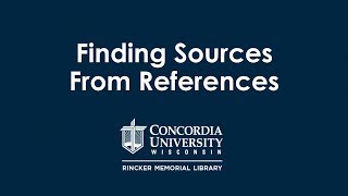 Finding Resources from References