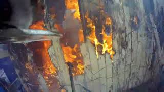 Shed fire | Harrington DE | Layout POV | Helmet cam video