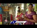 marriage couple facing problems due to waterlogging inside temple chennai v6 news