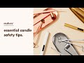 how to stay safe when making and burning candles ⛑