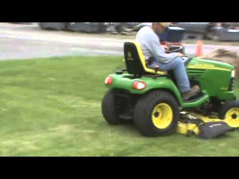 John Deere X585 Garden Tractor Lawn Mower 4x4 Power Steering Water