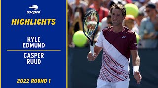 Kyle Edmund vs. Casper Ruud Highlights | 2022 US Open Round 1