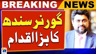 Sindh Governor Kamran Khan Tessori Big Initiative - Geo News