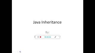 OOC MODULE 3 - Java Inheritance