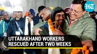 Watch The Moment When Uttarakhand Workers Came Out Of Collapsed Tunnel After 16 Days