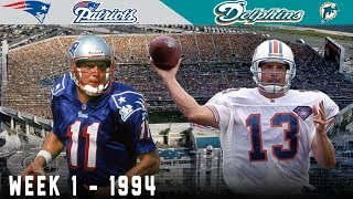 Bledsoe & Marino EPIC Opening Day Duel! (Patriots vs. Dolphins, 1994)