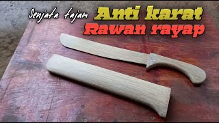 Kreasi membuat senjata Golok dari bambu petung.