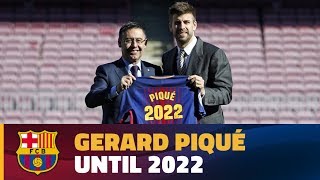 Gerard Piqué puts pen to paper on his contract extension until 2022 with FC Barc