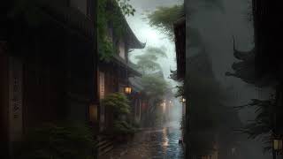 听雨是一种解压，看雨是一种宣泄。原来是这多情的江南惹了骤雨，浓墨惹了相思 Watching the rain is a kind of catharsis