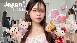 what I bought in japan 🇯🇵✨(makeup, Sanrio, cute clothes) 🎀🍰🐰