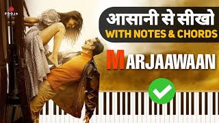 Marjaawaan - Easy Piano Tutorial | Step By Step With Notes & Chords | Akshay Kumar | Bell Bottom 🔥🔥