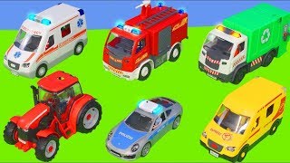 Excavadora Buldocer Cargadora Camiones juguetes coche de policía y bomberos Excavator Toys