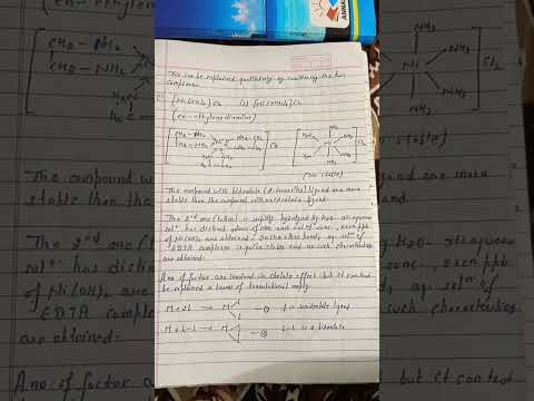 Chelation Unit-4 Inorganic Chemistry Notes#msc #chemistrymasterclass #handwritingnotes