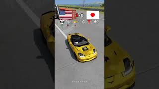 车祸模拟器:美国车 VS 日本车Xsteam游戏 车祸模拟器 #beamngshorts #shorts