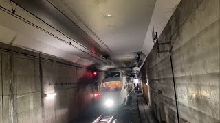 小田急電鉄団体臨時列車「ありがとうVSE！～Special Thanks \u0026 Forever～ VSEで行く謎の線路経由ロマンスカーミュージアム行き」成城学園前駅入線シーン