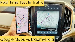 Map my india Vs Google Maps | Is Map My India Better | Live Accuracy Test In Traffic