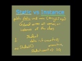Static vs Instance