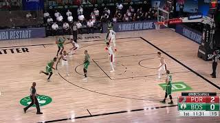 セルティックス　チームオフェンス　対トレイルブレイザーズ　||BOSTON CELTICS TeamOffense vs TRAIL BLAZERS, Seeding games　2020/8/2