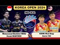 Muhammad Shohibul FIKRI/Daniel MARTHIN (INA) vs KANG/Aaron TAI (MAS) | R32 Korea Masters 2024