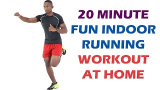 20 Minute Fun Indoor Running Workout at Home 🔥 Burn 220 Calories 🔥
