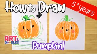 How to draw a PUMPKIN |  Art and doodles for kids