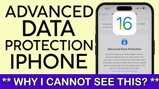 Why I Cannot Enable Advanced Data Protection | Advanced data protection missing | iOS 16 2 Update 20
