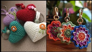 Mind-blowing Different Colours Stylish Crochet Keychains Flowers Patterns Top Ideas DIY Beginners