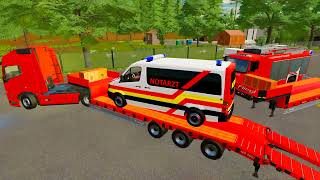 TRANSPORT OF COLORS ! FIRE DEPARTMENT , AMBULANCE , POLICE CARS TRANSPORT ! FS 22