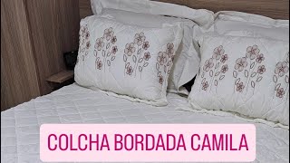 Colcha Bordada Camila 5 peças Queen você encontra em Ibitinga-SP