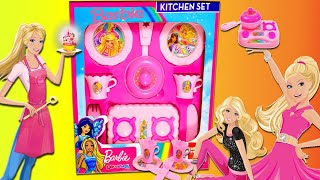 New Barbie Doll House Kitchen set Toy Play set with Princess Doll