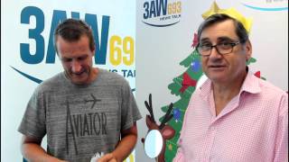 3AW Bon-Bons: Newsreaders Tony Tardio and David Armstrong say merry Christmas