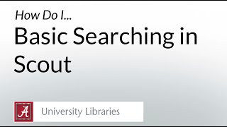 Basic Searching in Scout