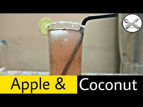 Apple and tender coconut mocktail | Easy homemade mocktail | Coconut water mocktail Apple and tender coconut mocktail | Easy homemade mocktail | Coconut water mocktail