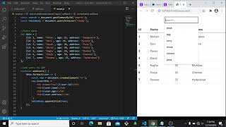 filter search list in the DOM using vanilla java script