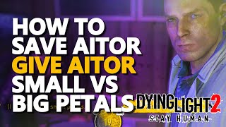 How to save Aitor Dying Light 2 (Give Aitor the small petals vs big Recluse petals)